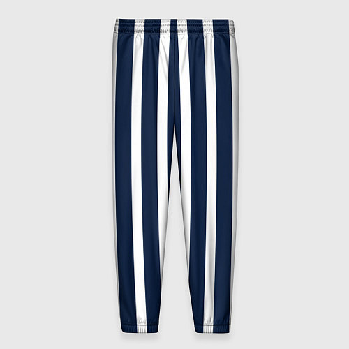 Мужские брюки Полосы тёмно-синие морской / 3D-принт – фото 2