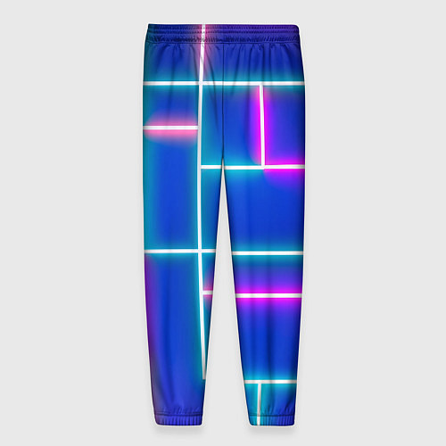 Мужские брюки Неон линии / 3D-принт – фото 2