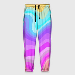 Мужские брюки Неоновая разноцветная волна