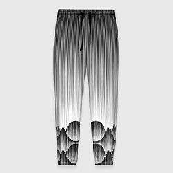 Брюки на резинке мужские Круглая полосатая геометрия, цвет: 3D-принт