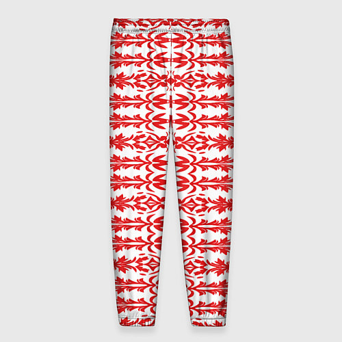 Мужские брюки Красно-белый батик / 3D-принт – фото 2