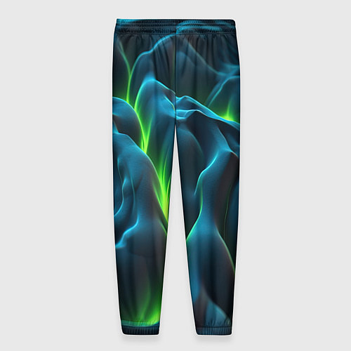 Мужские брюки Зеленая кислотная текстура с плитами / 3D-принт – фото 2
