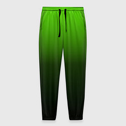 Мужские брюки Градиент ядовитый зеленый - черный