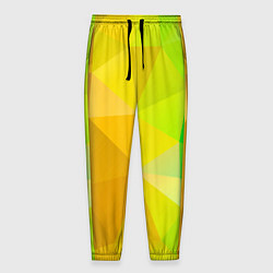 Мужские брюки Жёлто-зелёная геометрия