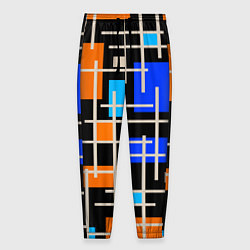 Мужские брюки Разноцветная прямоугольная абстракция