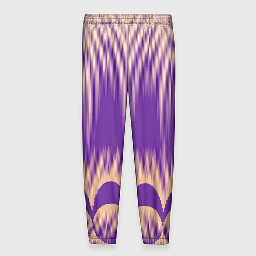 Мужские брюки Фиолетовый градиент в полоску / 3D-принт – фото 2