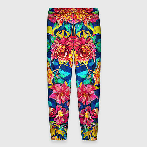 Мужские брюки Зеркальный цветочный паттерн - мода / 3D-принт – фото 2