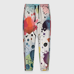Мужские брюки Colorful blots - vogue - abstraction