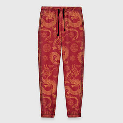 Мужские брюки Dragon red pattern