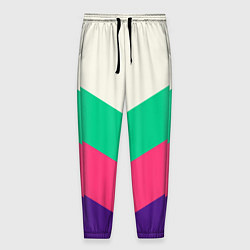 Брюки на резинке мужские Ломаные полосы в стиле СССР, цвет: 3D-принт
