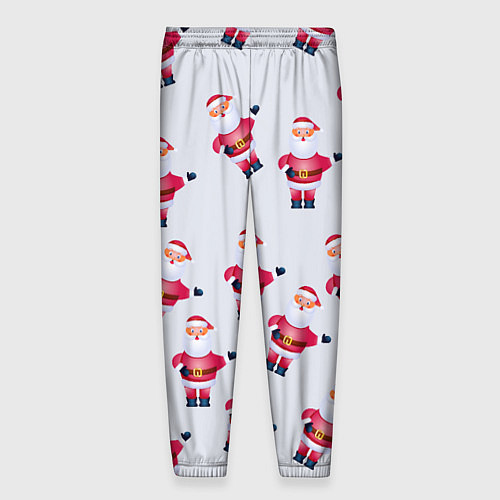 Мужские брюки Дед Мороз - Новогодний дедушка паттерн / 3D-принт – фото 2