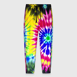 Брюки на резинке мужские Colorful floral composition - tie-dye, цвет: 3D-принт