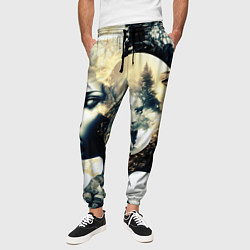 Брюки на резинке мужские Игра разума в стиле абстрактный экспрессионизм, цвет: 3D-принт — фото 2