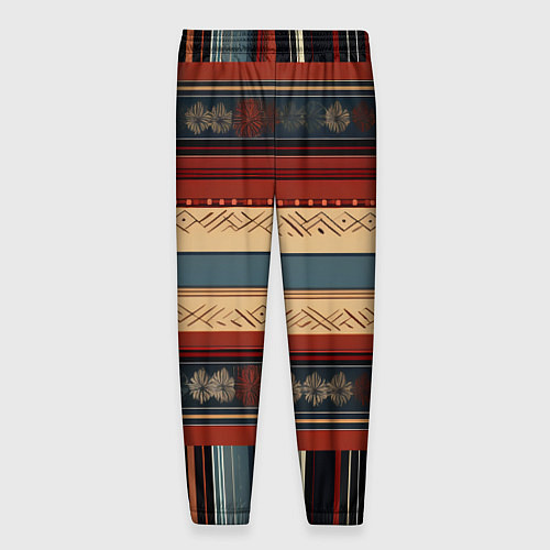 Мужские брюки Этнический принт в полоску / 3D-принт – фото 2