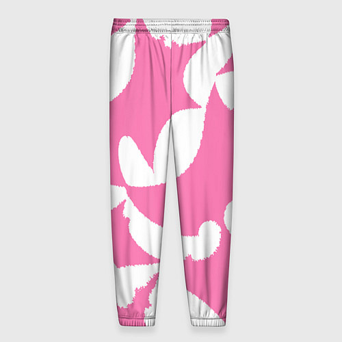 Мужские брюки Бело-розовая абстрактная композиция / 3D-принт – фото 2