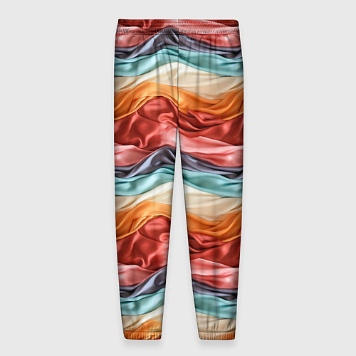 Мужские брюки Разноцветные полосы текстура ткани / 3D-принт – фото 2