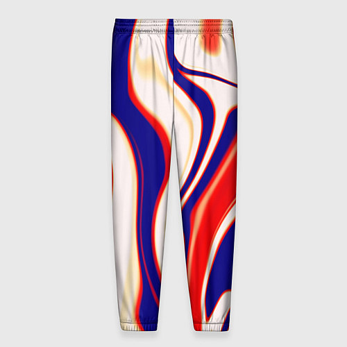 Мужские брюки Абстракция бежевый с фиолетовым / 3D-принт – фото 2