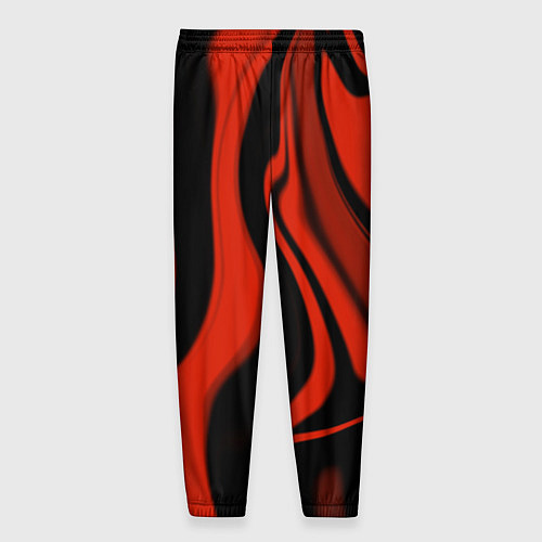 Мужские брюки Абстракция красно-чёрная искаженная / 3D-принт – фото 2