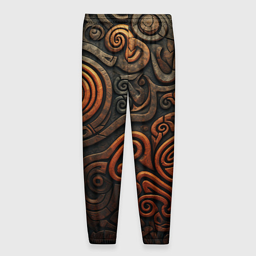 Мужские брюки Асимметричный паттерн в викингском стиле / 3D-принт – фото 2