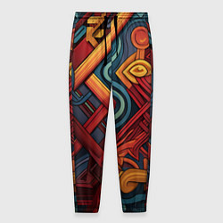 Брюки на резинке мужские Абстрактный узор в этническом стиле, цвет: 3D-принт