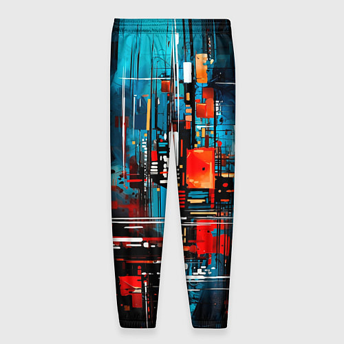 Мужские брюки Городская абстракция / 3D-принт – фото 2