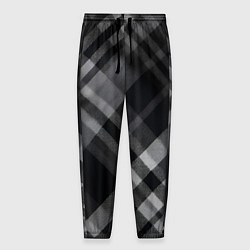 Мужские брюки Черно-белая диагональная клетка в шотландском стил