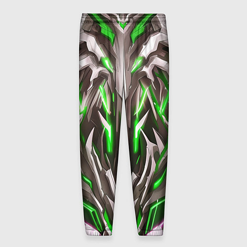 Мужские брюки Зелёная киберпанк броня / 3D-принт – фото 2