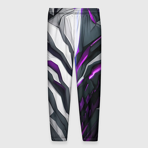 Мужские брюки Броня адская и райская фиолетовая / 3D-принт – фото 2