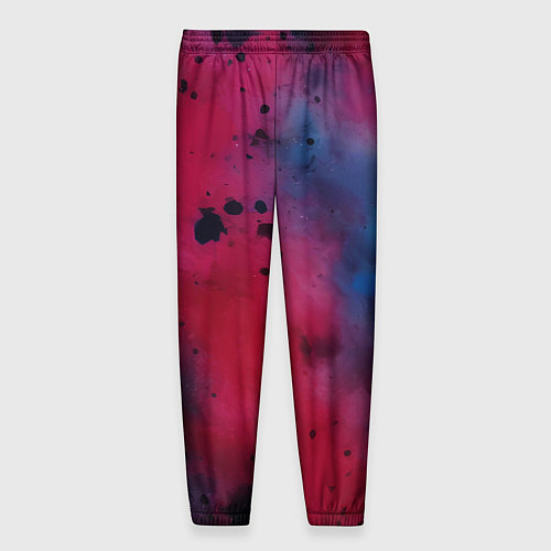 Мужские брюки Акварельные брызги в розовом / 3D-принт – фото 2