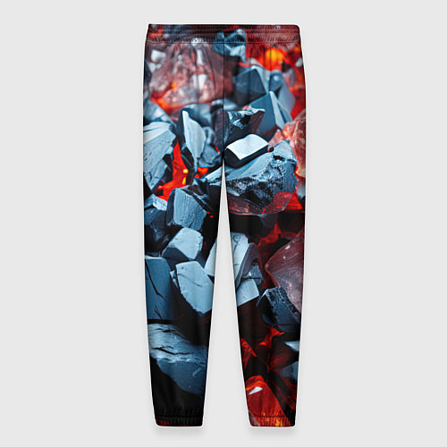 Мужские брюки Янтарные камни асбтракция / 3D-принт – фото 2