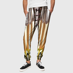 Брюки на резинке мужские Абстрактный рисунок по мотивам крыла бабочки, цвет: 3D-принт — фото 2