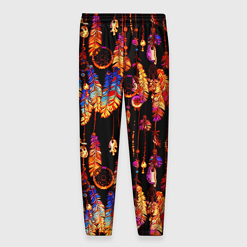 Мужские брюки Ловцы снов с яркими перьями / 3D-принт – фото 2