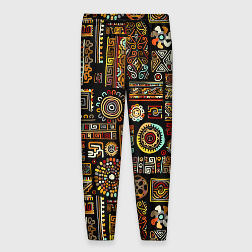 Мужские брюки Африканский этнический орнамент / 3D-принт – фото 2