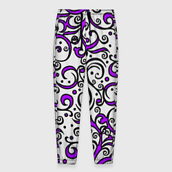 Мужские брюки Фиолетовые кружевные узоры