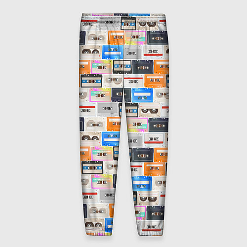 Мужские брюки Ретро магнитофонные кассеты / 3D-принт – фото 2