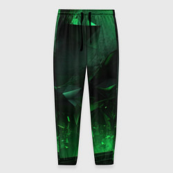 Мужские брюки Геометрическая текстурная зеленая абстракция