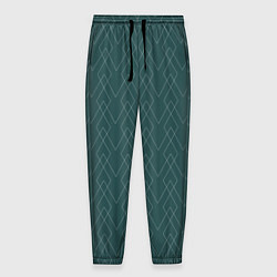 Мужские брюки Зелёный геометричные линии