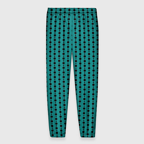 Мужские брюки Паттерн кружочки на зелёном / 3D-принт – фото 2