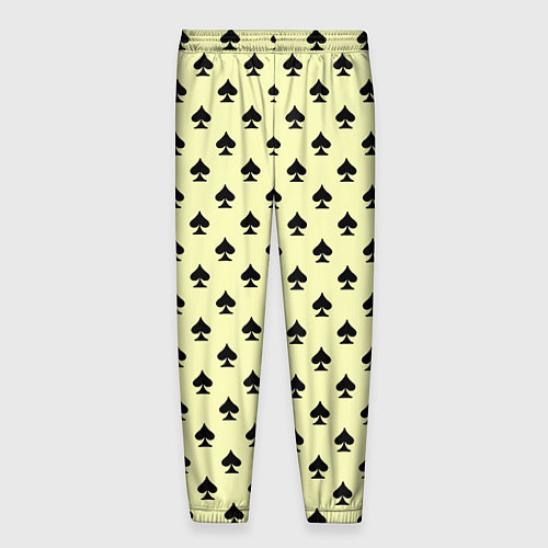 Мужские брюки Пиковая масть светло-жёлтый / 3D-принт – фото 2