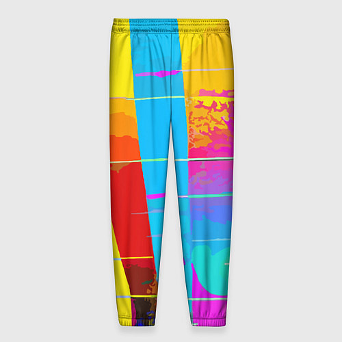 Мужские брюки Цветная абстракция - поп арт / 3D-принт – фото 2