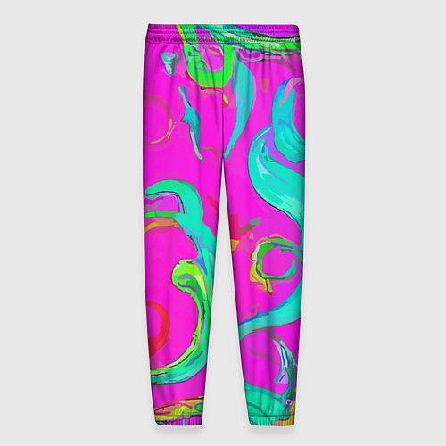 Мужские брюки Abstract floral pattern - aloha / 3D-принт – фото 2