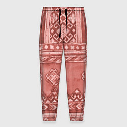 Мужские брюки Красный славянский орнамент