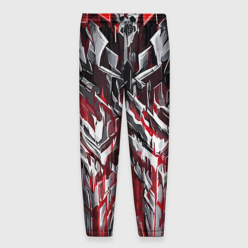 Мужские брюки Острый металл красный / 3D-принт – фото 2