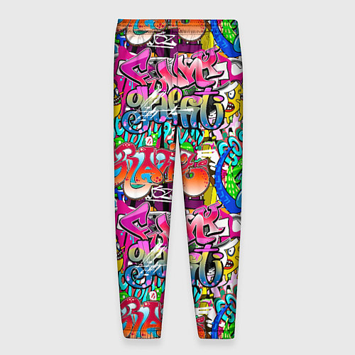 Мужские брюки Graffiti funny / 3D-принт – фото 2