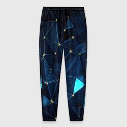 Мужские брюки Синие осколки из мелких абстрактных частиц калейдо
