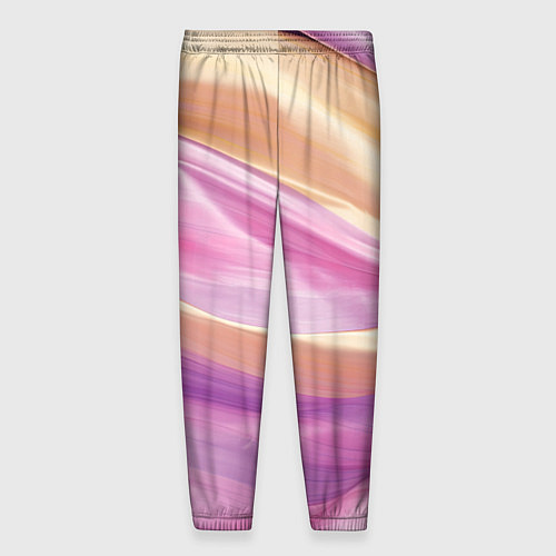 Мужские брюки Нежный розовый и желтый / 3D-принт – фото 2
