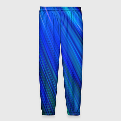 Мужские брюки Неоновые синии линии / 3D-принт – фото 2