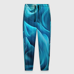 Мужские брюки Синяя абстрактная волнистая ткань
