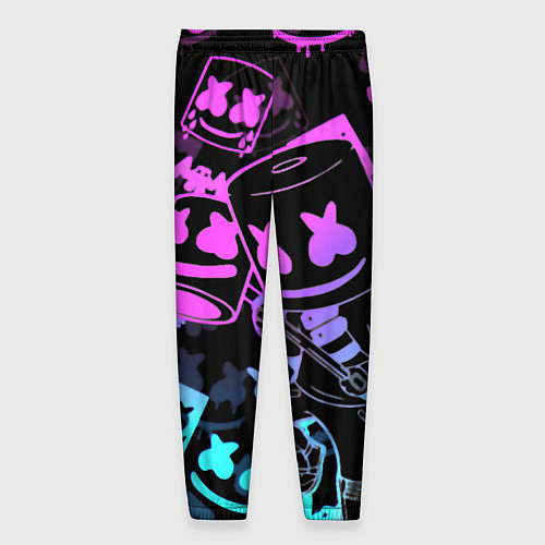 Мужские брюки Marshmello neon pattern / 3D-принт – фото 2