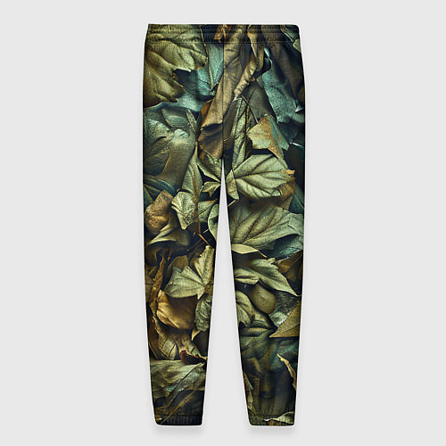 Мужские брюки Реалистичный камуфляж из листьев / 3D-принт – фото 2